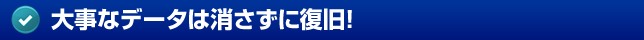 大事なデータは消さずに復旧！